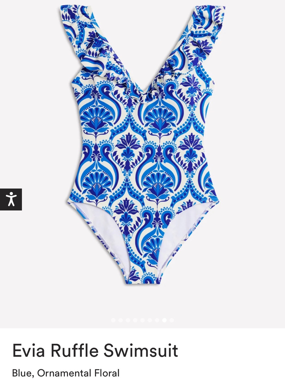 Boden Evia Ruffle swimsuit size 2
